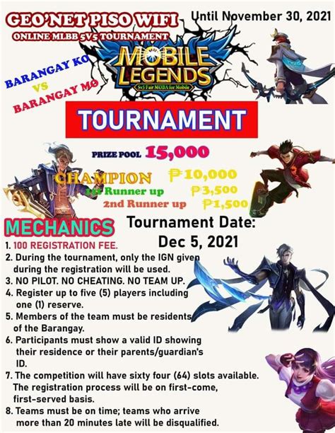 YAMZ PISO WIFI ML TOURNAMENT SCHEDULES (Semi.